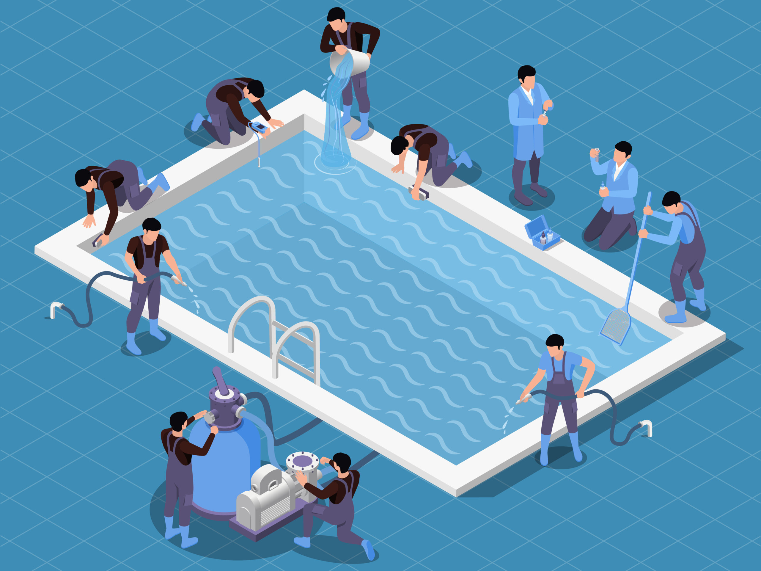 pool cleaning service composition
